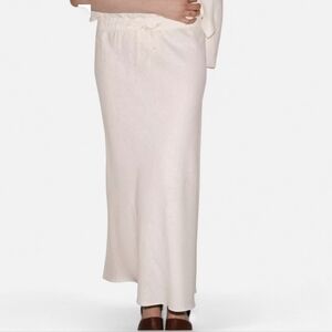 Zara 100% Linen Maxi Skirt S